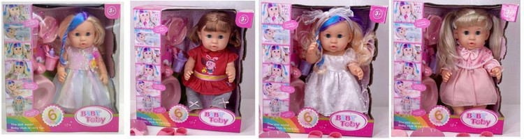 کد کالا: 322006-20 نام کالا: عروسک دختر BABY TOBY مشخصات:جیش کن،صدادار