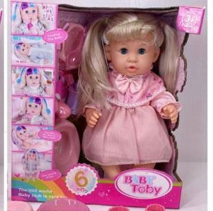 کد کالا: 322006-20 نام کالا: عروسک دختر BABY TOBY مشخصات:جیش کن،صدادار
