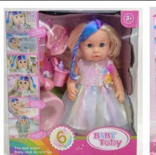 کد کالا: 322006-20 نام کالا: عروسک دختر BABY TOBY مشخصات:جیش کن،صدادار
