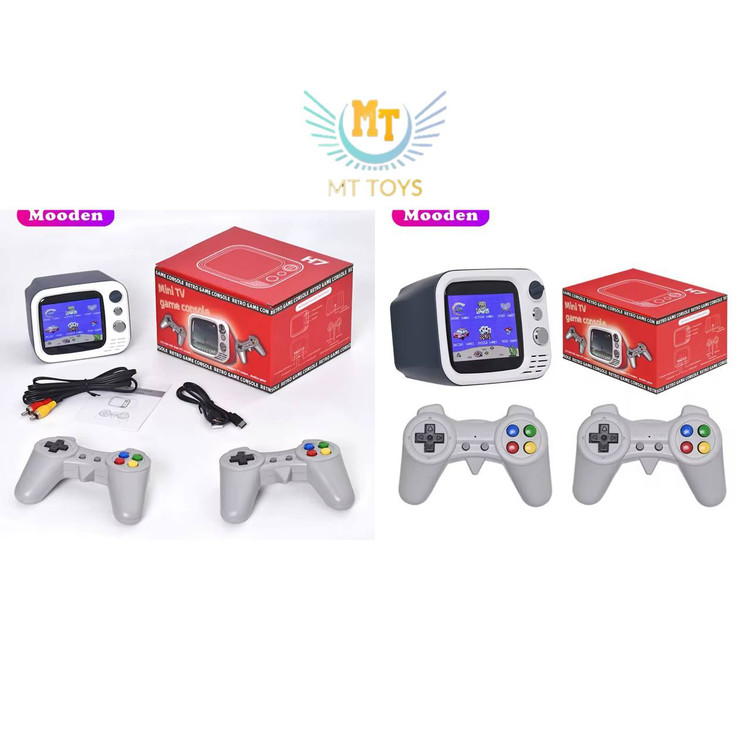 کنسول بازی تلوزیونی 2 دسته آیتم:H7 740 بازی 2 رنگ 2 دسته بی سیم مانند ps5 صفحه نمایش رنگی کابل شارژ کابل اتصال به تلوزیون صفحه نمایش 3/5 اینچ قابلیت تنظیم صدا دسته بندی بازی ها به 6 دسته مختلف
