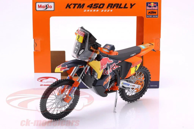 ماکت موتور برند مایستو مدل ردبول RALLY 450 KTM جعبه دار مقیاس ۱:۶