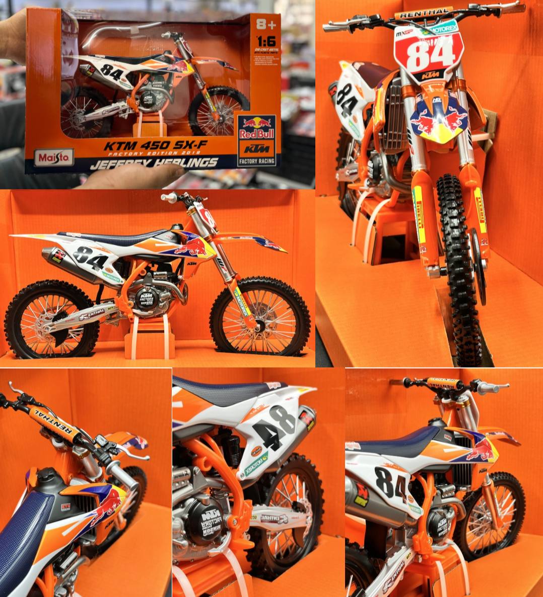 موتور KTM (کراس) جعبه دار مقیاس ۱/۶ کیفیت بی نظیر برند مایستو کدکالا 32228