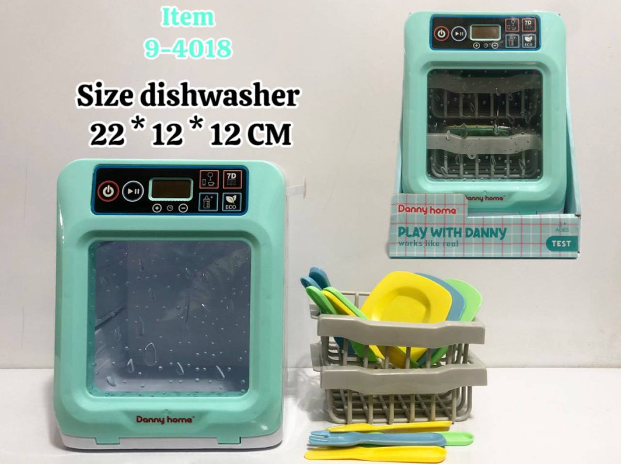 ظرفشویی باطری خور با عملکرد واقعی تاچ‌ صدا دار  برند معتبر دنی هوم Danny home آیتم 4018-9